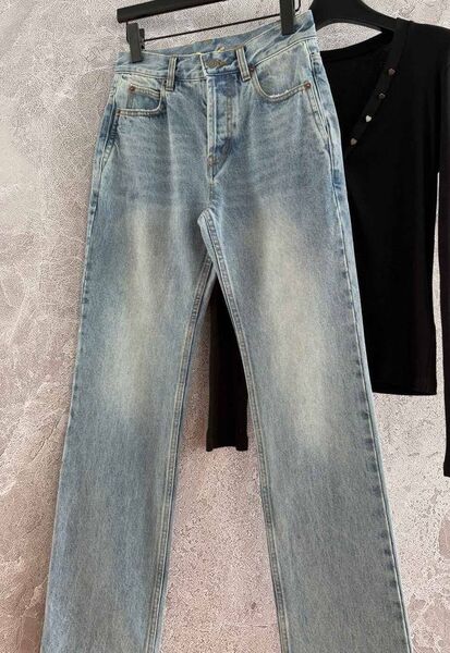 Джинсы Saint Laurent женский джинса светло-голубой 178435