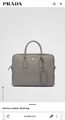 Мужской портфель Prada мужской кожа графитовый 170380-6