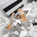 Босоножки Aquazzura женский кожа графитовый 11695-2