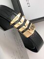 Мужской ремень Gucci мужской кожа черный 52379-4