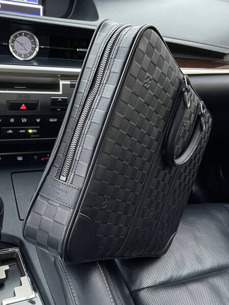 Мужской портфель Louis Vuitton мужской кожа черный 99279-3