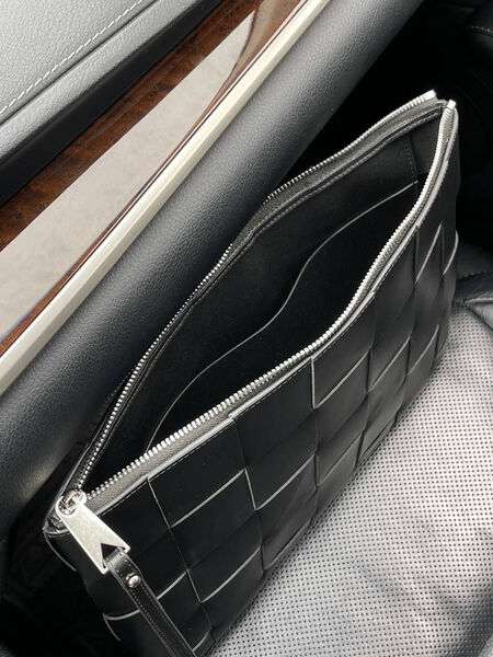 Мужской клатч Bottega Veneta мужской кожа черный 51309-6