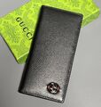 Мужской портмоне Gucci мужской кожа,канва черный,серебристый 154018