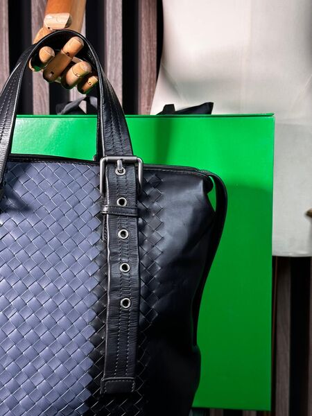Мужской портфель Bottega Veneta мужской кожа черный 52038-9