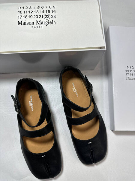 Балетки Maison Margiela женский кожа черный 148683-3