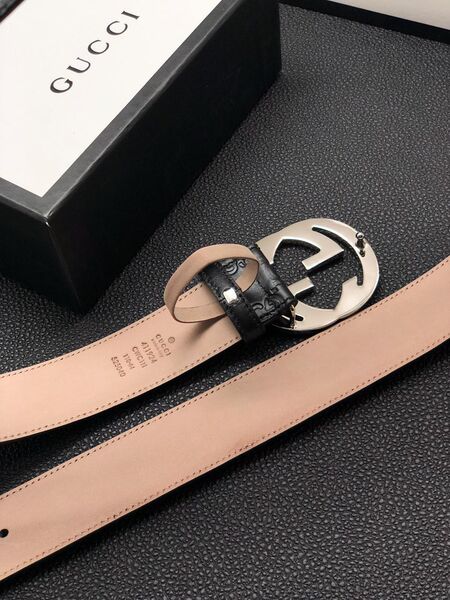 Мужской ремень Gucci мужской кожа черный 52329-2