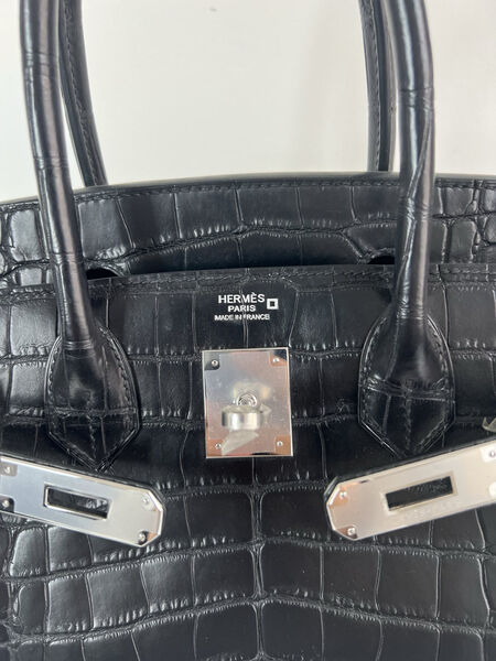 Сумка Hermès Birkin 30 женский кожа черный 140344-6