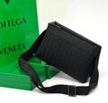 Мужская сумка мессенджер Bottega Veneta мужской кожа черный 200789-2