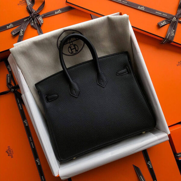 Сумка Hermès Birkin 25 ручная работа женский кожа черный 100622-4