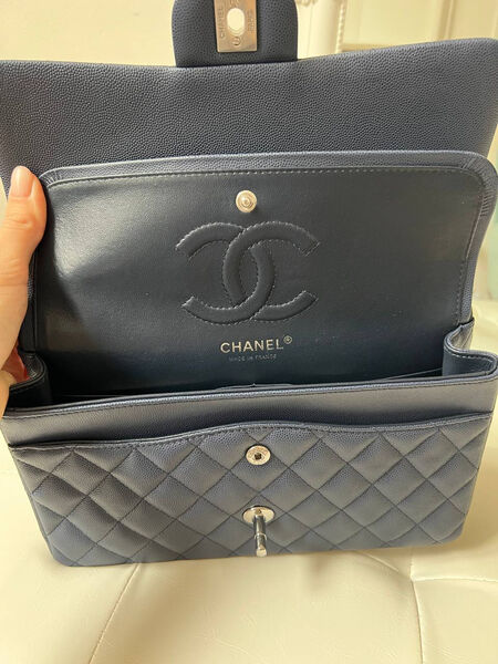 Сумка Chanel 2.55 женский кожа синий 146988-4
