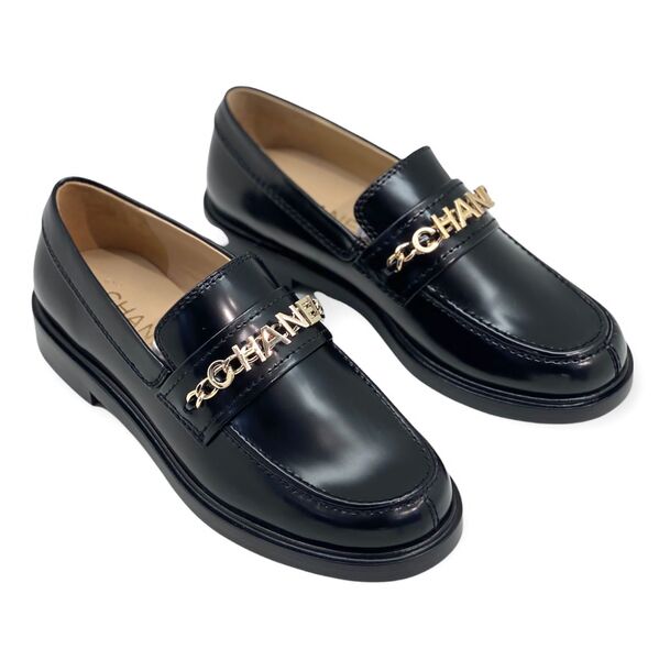 Лоферы Chanel женский кожа черный 39904-2