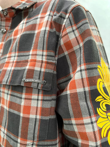 Мужская рубашка Chrome Hearts мужской бордовый 131825-3