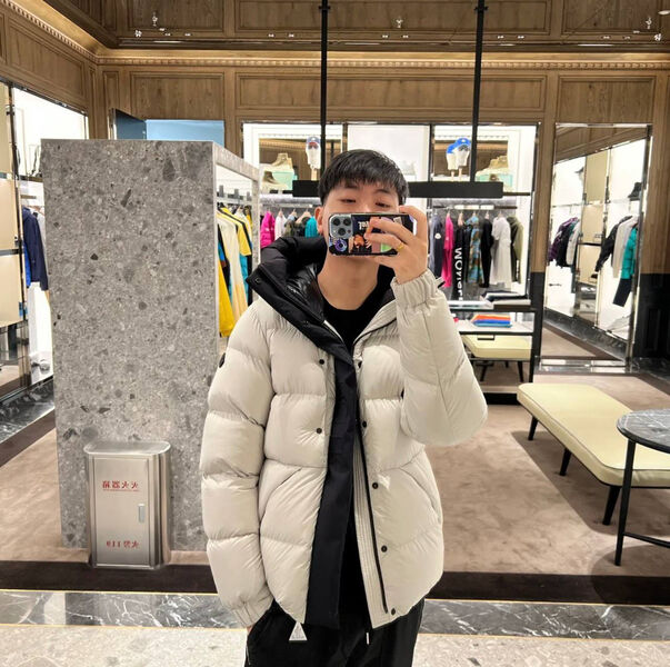 Мужской пуховик Moncler мужской белый 201789-9