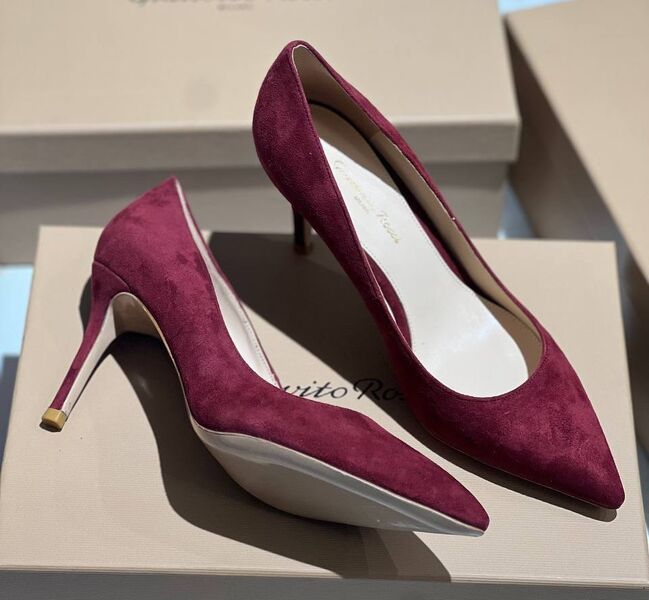 Туфли Gianvito Rossi женский замша бордовый 165075