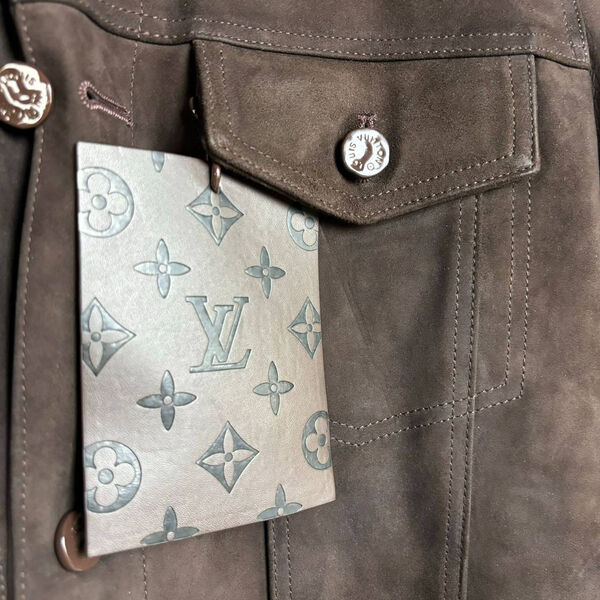 Мужская куртка Louis Vuitton мужской замша 160021-3