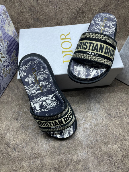Мюли Christian Dior женский текстиль черный 54576-9