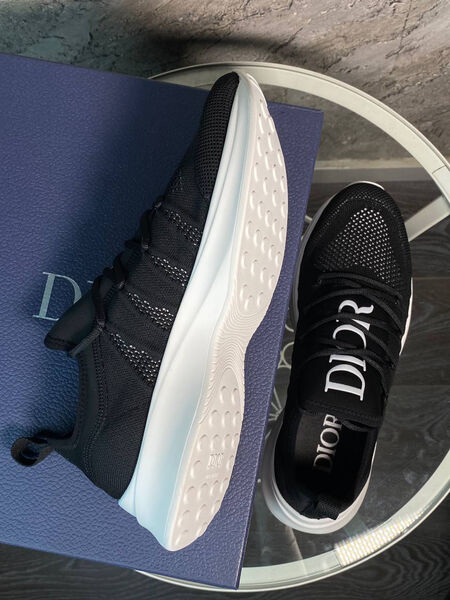 Мужские кроссовки Christian Dior мужской текстиль черный 154506-5