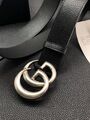 Мужской ремень Gucci мужской кожа черный 52341-3