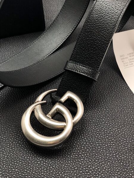 Мужской ремень Gucci мужской кожа черный 52341-3