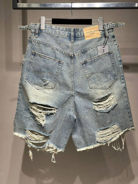 Мужские шорты Balenciaga мужской джинса бирюзовый 194526-3