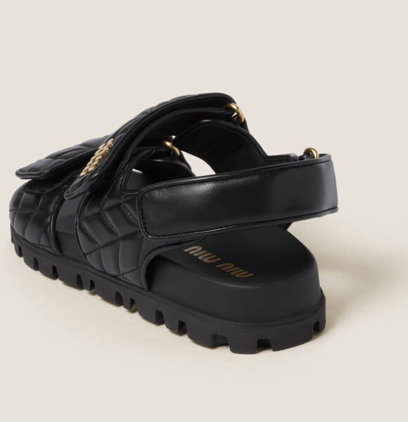 Сандалии Miu Miu женский кожа черный 146064-2