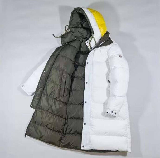 Мужской пуховик двусторонний Moncler мужской болотный 166525-4