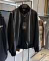Мужской бомбер Zegna мужской кожа черный 198749-1