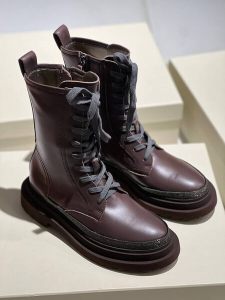 Ботинки Brunello Cucinelli женский кожа 165664-2