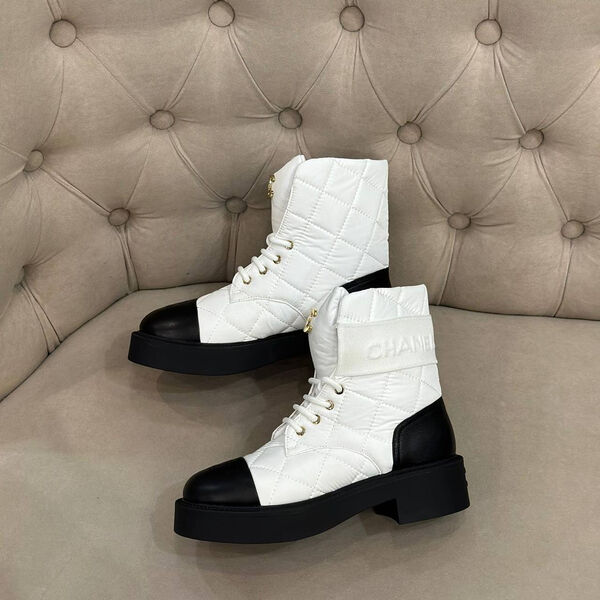 Ботинки Chanel женский кожа белый 137547-3