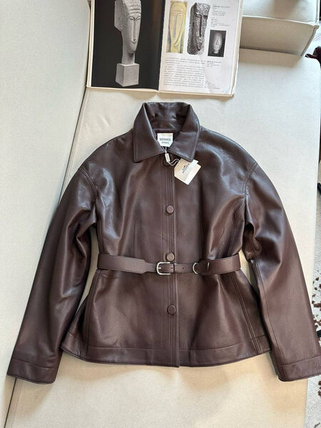 Куртка Hermès женский кожа бордовый 183157-5