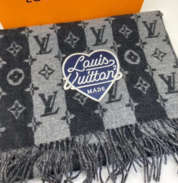 Мужской шарф Louis Vuitton мужской графитовый 54265