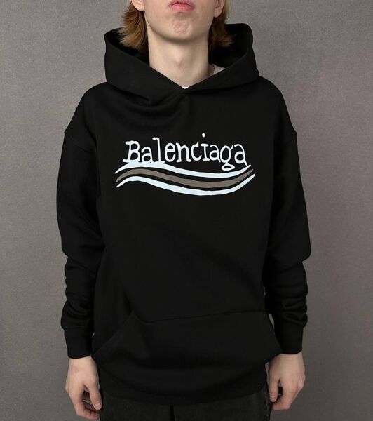Мужское худи Balenciaga мужской черный 136504