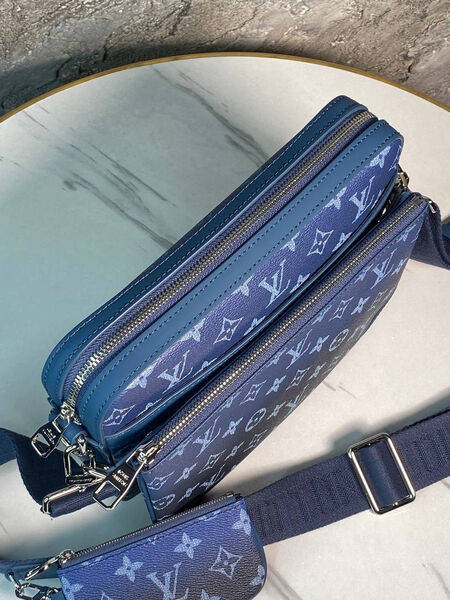 Мужская сумка мессенджер Louis Vuitton мужской канва синий 167083-3