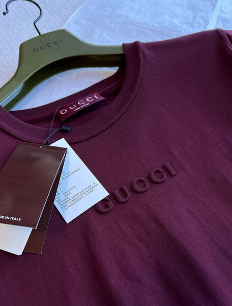 Футболка Gucci женский бордовый 178975-2