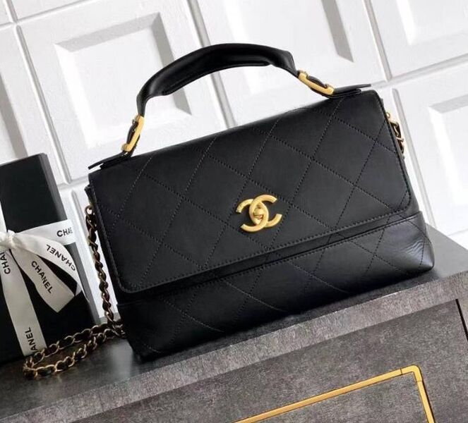 Сумка Chanel женский кожа черный 197091