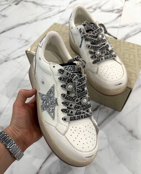 Кеды Golden Goose женский кожа белый 188923
