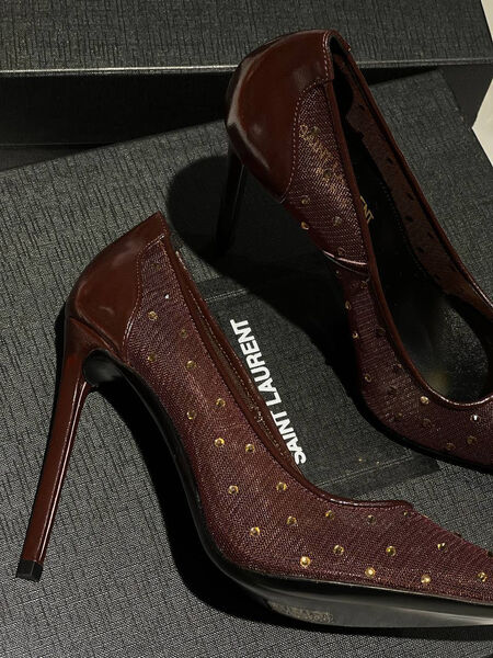 Туфли Saint Laurent женский сетка 146210-4