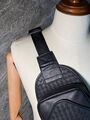 Мужская сумка слинг Bottega Veneta мужской кожа черный 42691-4