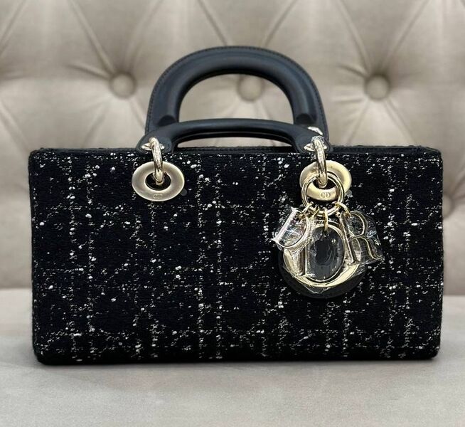 Сумка Christian Dior Lady женский текстиль черный 133092