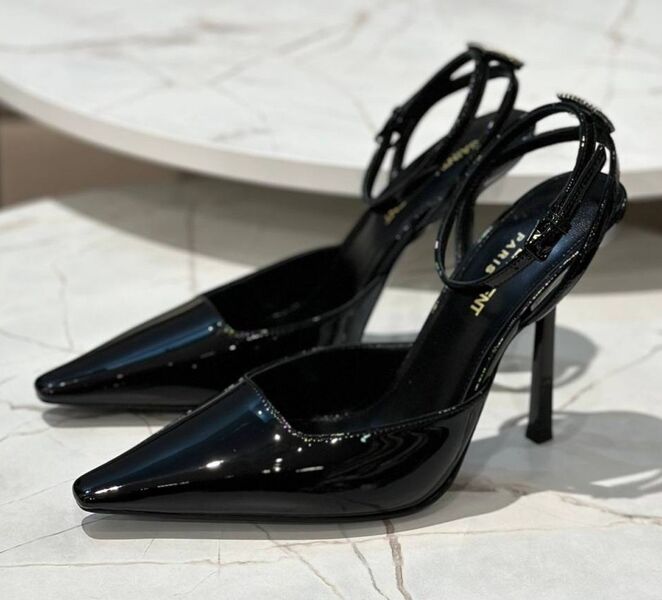 Туфли Saint Laurent женский кожа черный 138859
