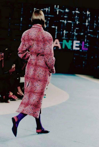 Пальто Chanel женский бордовый 94121-2