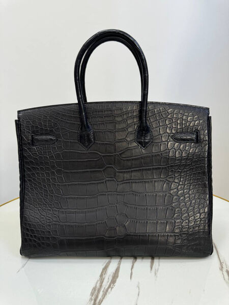 Сумка Hermès Birkin 35 женский кожа черный 162966-2