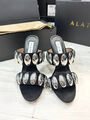 Шлепки Alaïa женский кожа черный 137947-2