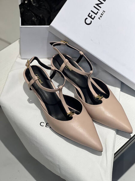 Туфли Celine женский кожа бежевый 104915-4