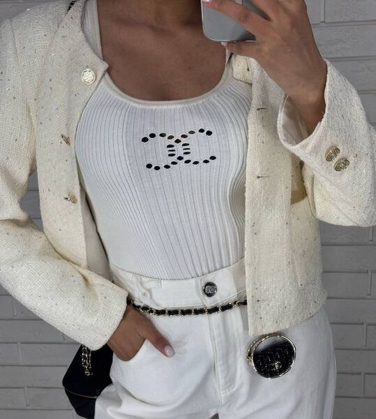 Майка Chanel женский белый 184456