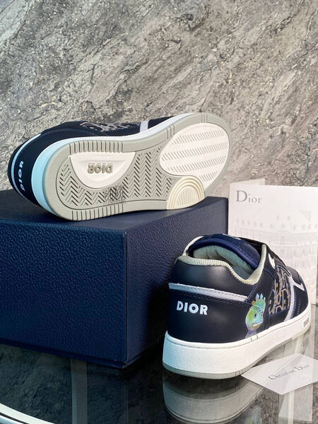 Мужские кроссовки Christian Dior мужской кожа синий 154499-3