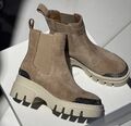 Ботинки Brunello Cucinelli женский замша бежевый 97452-1