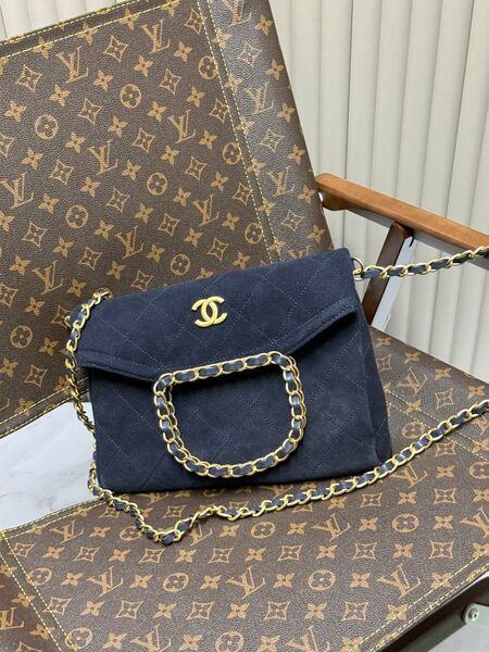 Chanel женский замша синий q0981002-1-3
