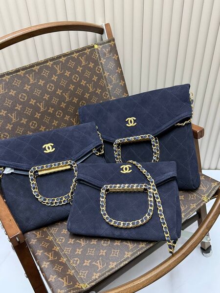 Chanel женский замша синий q0981002-1