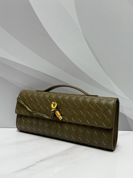 Сумка Bottega Veneta женский кожа болотный p0493683-1